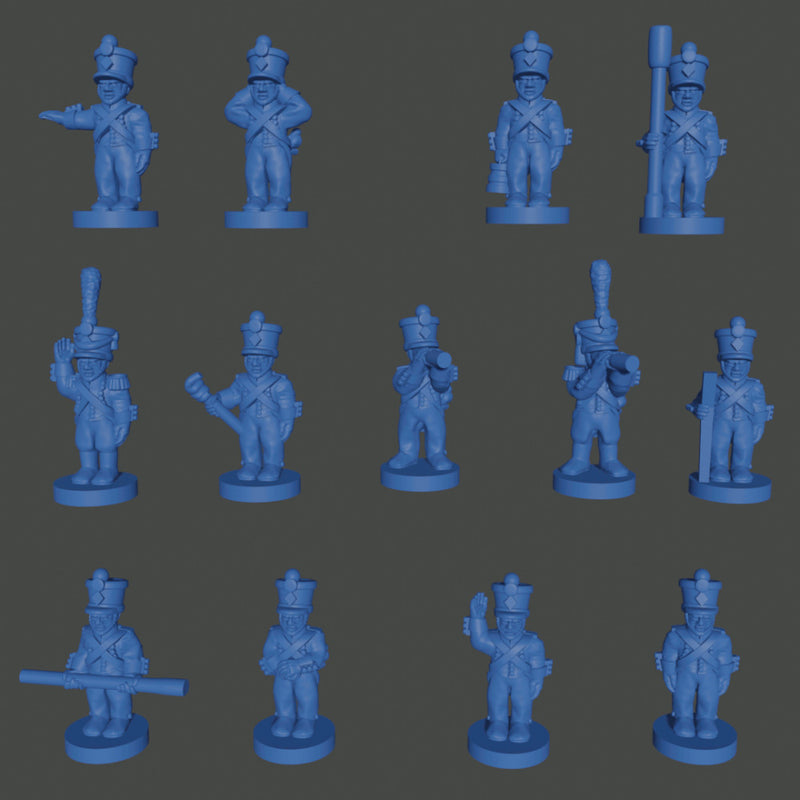 6mm French Foot Artillery Crew (1808-1813) - Only-Games