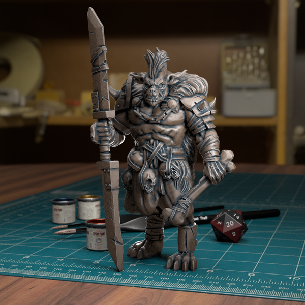 Gnoll Leader - Frostgrave Pathfinder - Fantasy DND - TytanTroll Miniatures - Only-Games