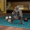 City Guard Sword and Shield - Frostgrave Pathfinder - Fantasy DND - TytanTroll Miniatures - Only-Games