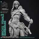 'Bricks' Female Barbarian - 32, 75, or 100 mm Model - Only-Games