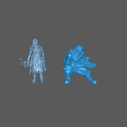 (0105) Male post-apocalyptic sci-fi warrior with chainsaws (0105) - Only-Games
