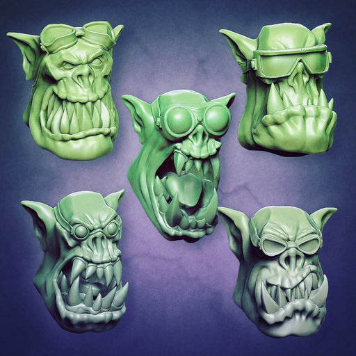 Orc Goggle Heads - Set A (Lad Size) - Only-Games