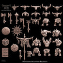 Minotaurs with weapon & shield multi-part regiment (5 miniatures) - Only-Games