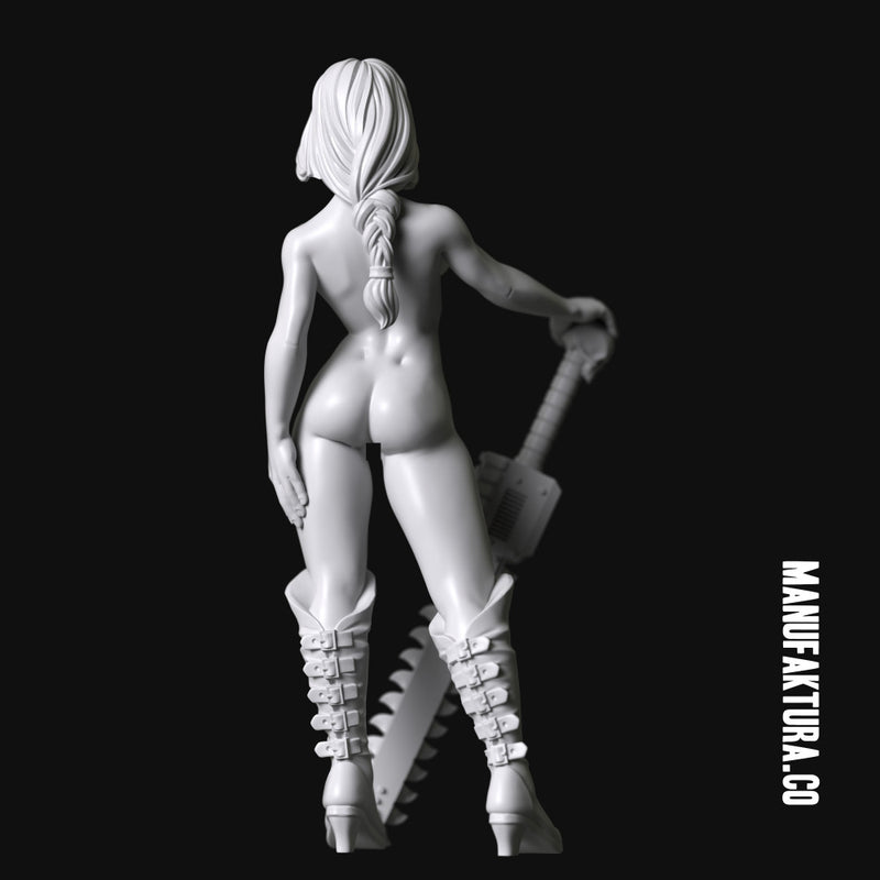 Dom Series 01d - Naked Commissar Girl with Chainsaw Sword - Only-Games