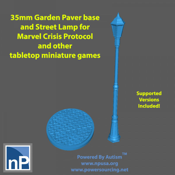 Marvel Crisis Protocol Base and Street Lamp - Only-Games
