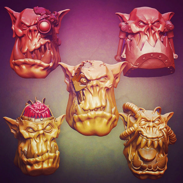 Orc Bionik Heads - Set A (Boss Size) - Only-Games