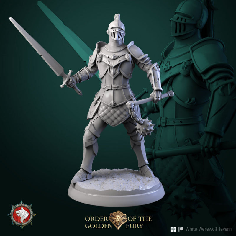 Knights 6 miniatures set 32mm pre-supported - Only-Games