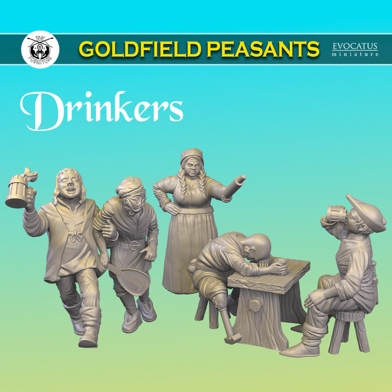 Village Drinkers (Goldfield Peasants) - Only-Games