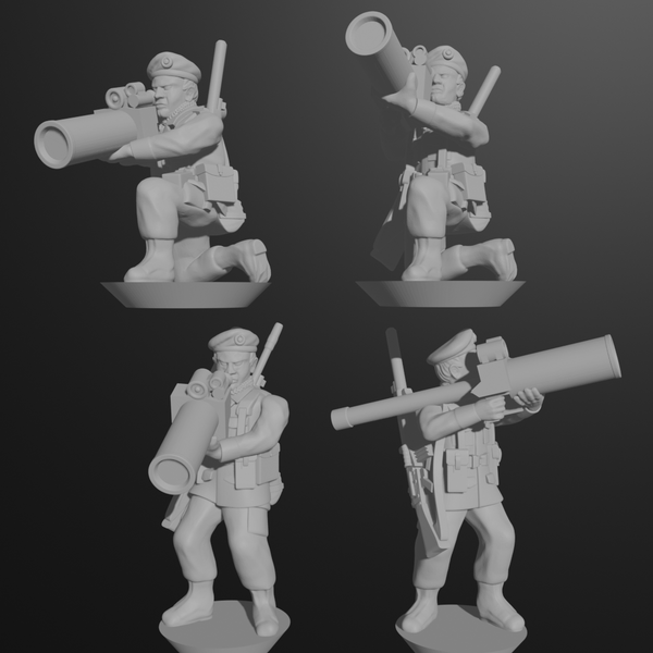 10 & 15mm British Infantry in Berets with Blowpipe Launchers (8 models) - Only-Games