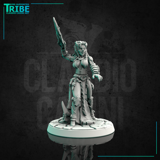 (0030) Female human elf tiefling half orc druid sorceress - Only-Games