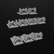 6mm Napoleonic Cannon Set (Gribeauval, British & Russian Carriages) - Only-Games