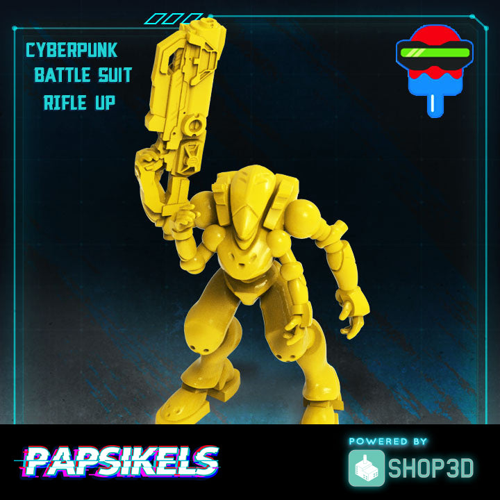 Cyberpunk Battle Suit Rifle Up - Only-Games