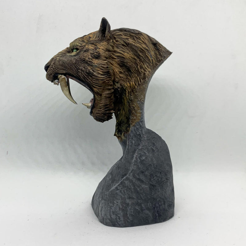 Smilodon populator bust - pre-supported prehistoric animal head - Only-Games