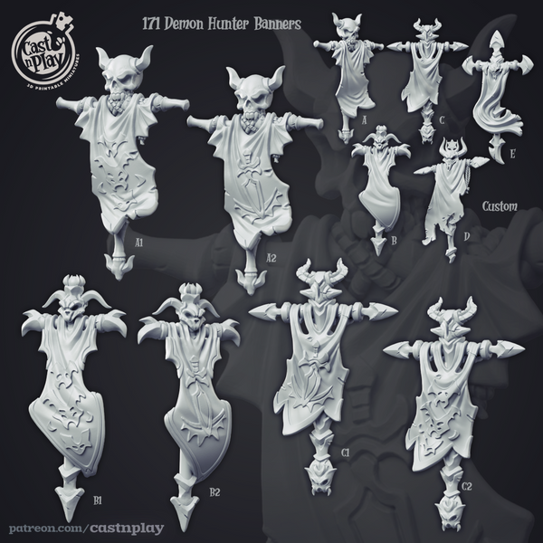 Demon Hunter Banners (11 Models) - Only-Games