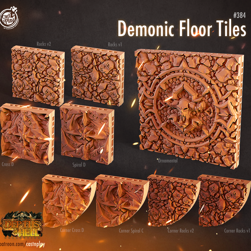 Demonic Floor Tiles - Only-Games