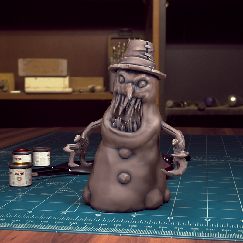 Creepy Snowman 02 - TytanTroll Miniatures - DnD - Fantasy - 32mm - Only-Games