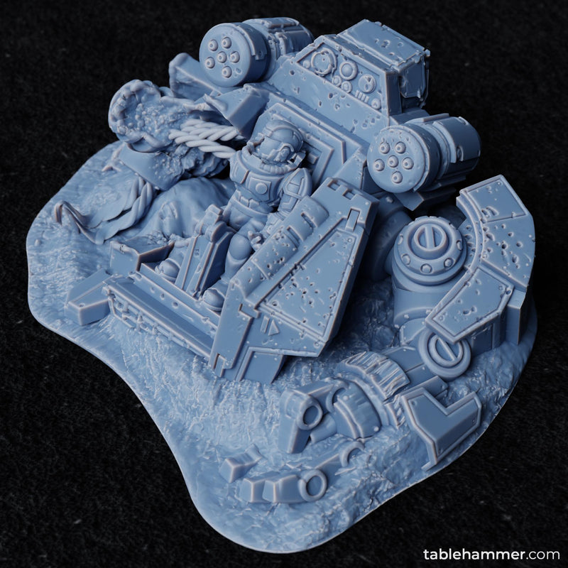 Crashed heavy walker with corpse (Crashes, Corpses, Casualties, Human Space Corps)) - Only-Games