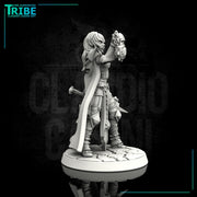 (0088) Female elf human half orc tiefling cleric with club or mace - Only-Games