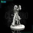 (0088) Female elf human half orc tiefling cleric with club or mace - Only-Games