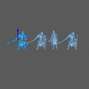 (0070) Male elf human tiefling paladin with big axe / halberd - Only-Games