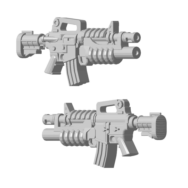 XM177E2 Assault Rifle with XM203 Grenade Launcher [1:56 / 28mm] (10 pack) - Only-Games