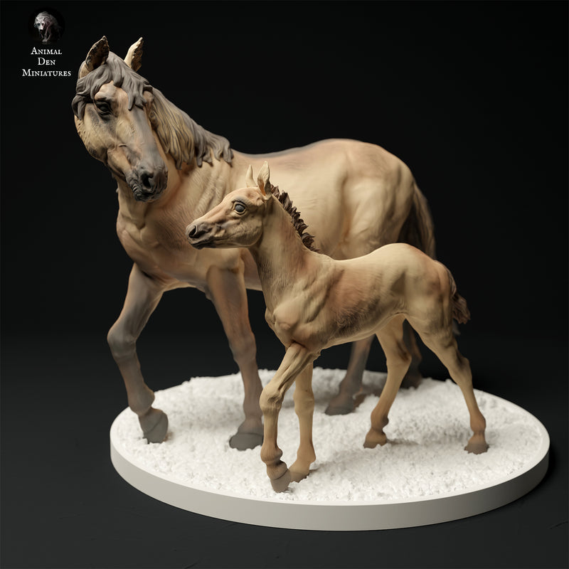 Konik Horse Mare and Foal 1/43 - Only-Games