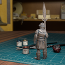 City Guard Spearman 02 - Frostgrave Pathfinder - Fantasy DND - TytanTroll Miniatures - Only-Games