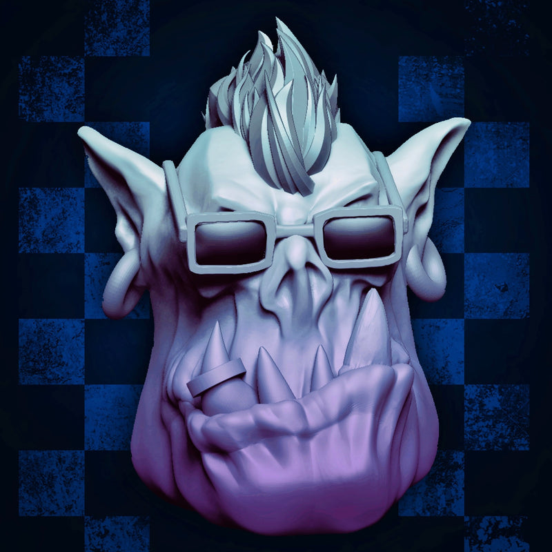 Orc Punk Heads - Set A (Boss Size) - Only-Games