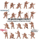 US paratroopers detachment - 28mm BUNDLE - 57 models + 2 guns - Only-Games