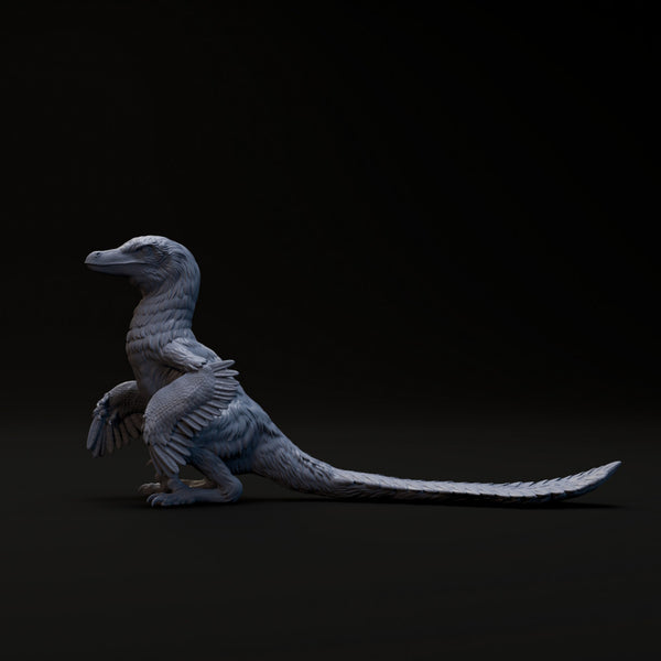 Velociraptor sitting 1-20 scale dinosaur