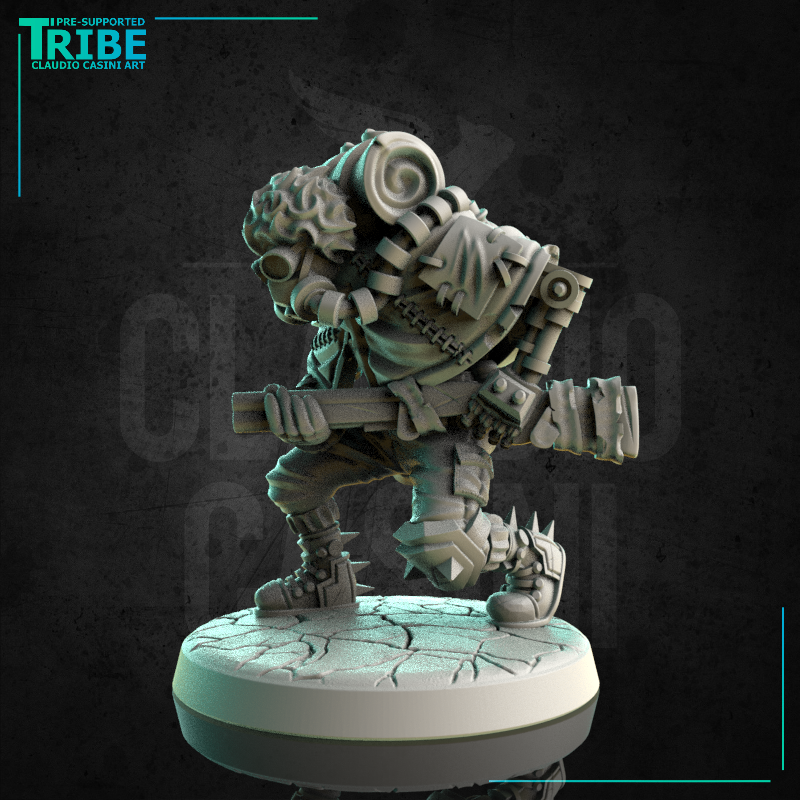 (0179) Female post apocalyptic old woman hunter with shotgun and traps - Only-Games