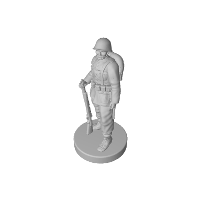 1/72 WW2 Neutral Soldier (x10) - Only-Games