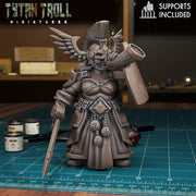 Female Bearded Dwarf Bundle - TytanTroll Miniatures - DnD - Fantasy - 32mm - Only-Games