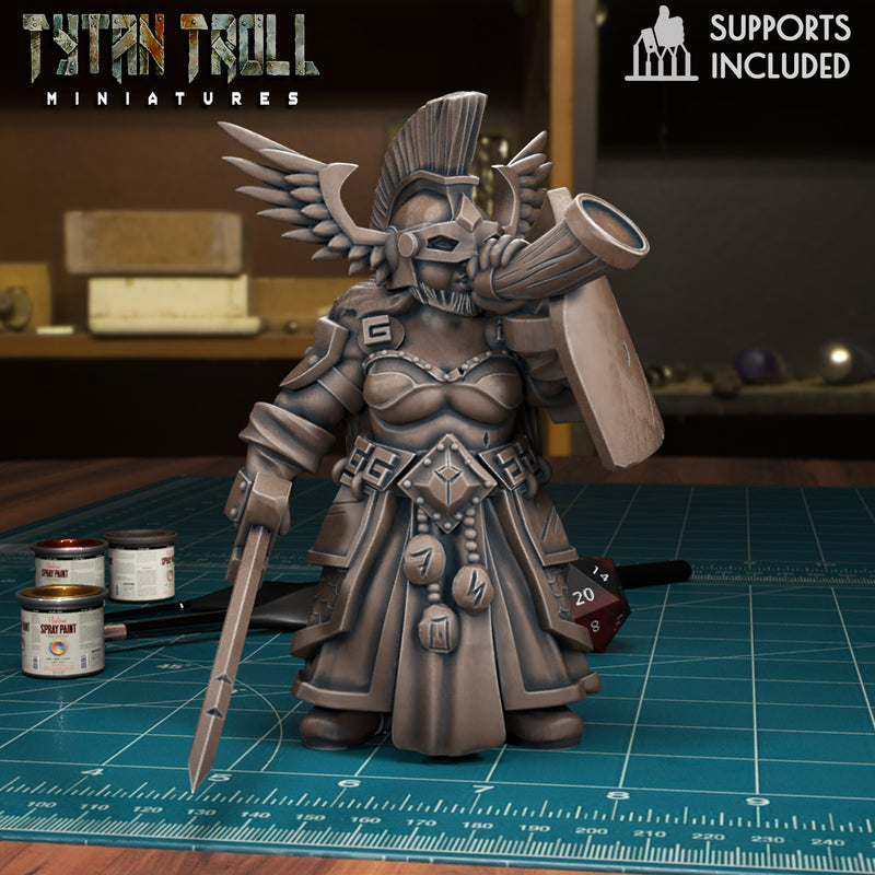 Female Bearded Dwarf Bundle - TytanTroll Miniatures - DnD - Fantasy - 32mm - Only-Games