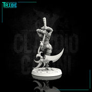 (0052) Female human elf tiefling vampire succubus warrior with scythe - Only-Games