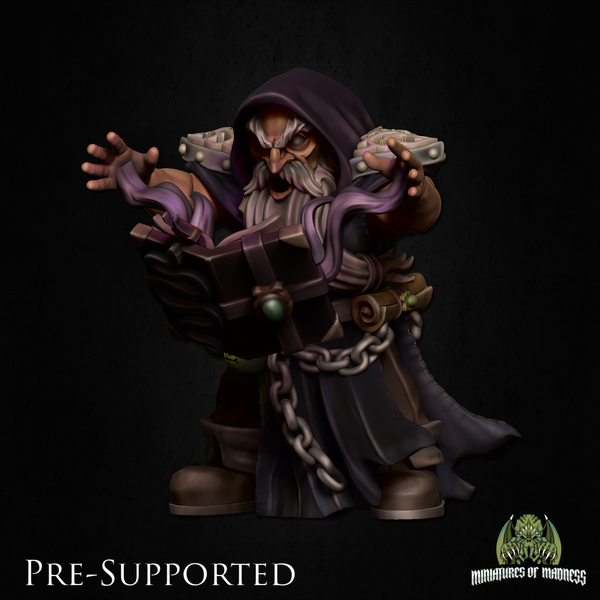 Kamli The Summoner [PRE-COLORED] 32mm Scale Wizard Dwarf - Only-Games