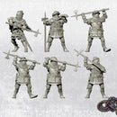 Men at arms with polearms - 28mm (Historic Scale) - Only-Games