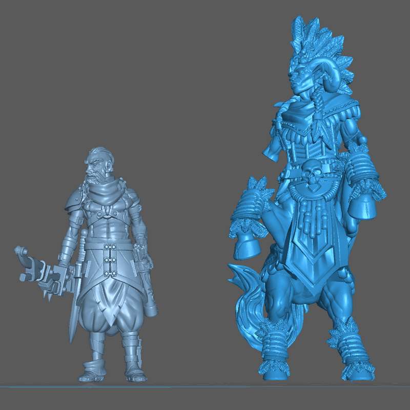 (0114) Male warrior centaur with spear and shield - Only-Games