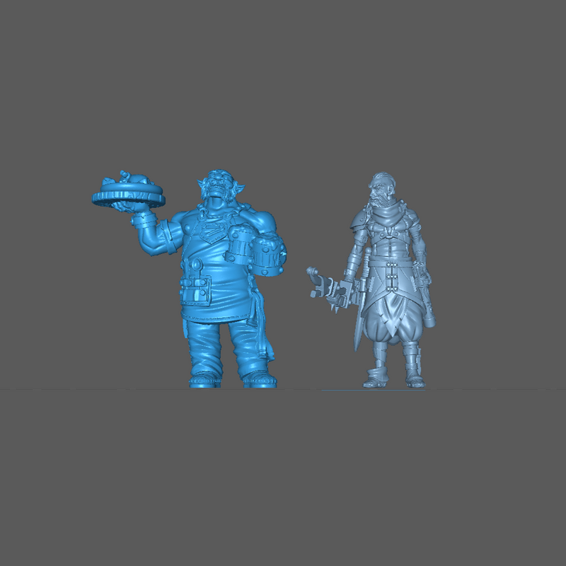 (0160) Male half orc human firbolg tiefling bar man - Only-Games