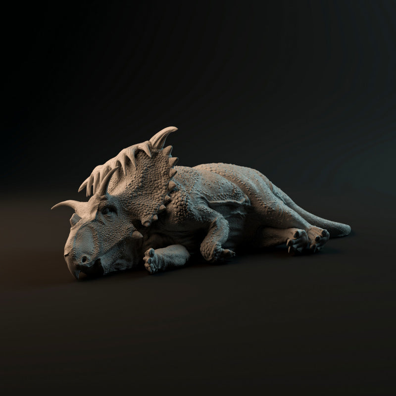 Kosmoceratops sleeping 1-35 scale dinosaur - Only-Games