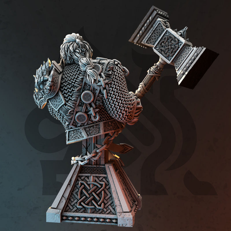 Elite Dwarf Barbarian BUST - Rend 'Madbeard' Mathias - Only-Games