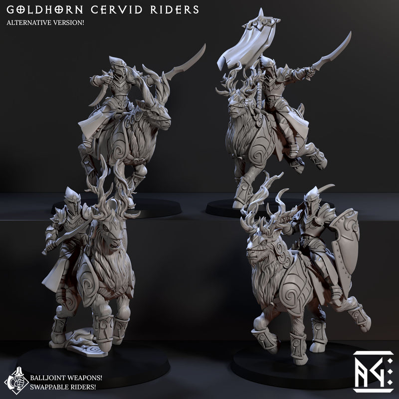 Goldhorn Cervid Riders (Noble Alfar) - Only-Games