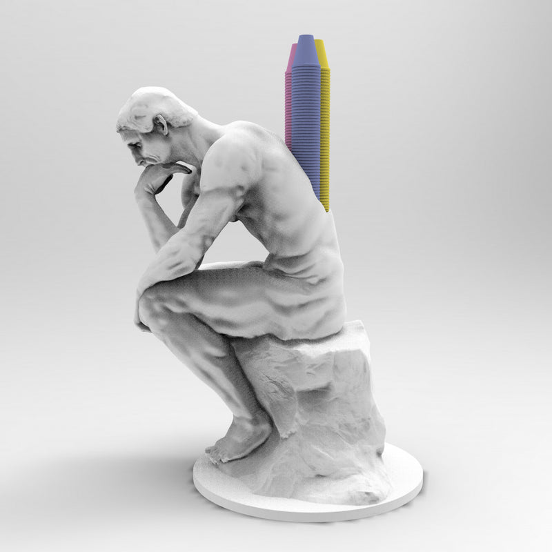 thinking man pen holder - Only-Games