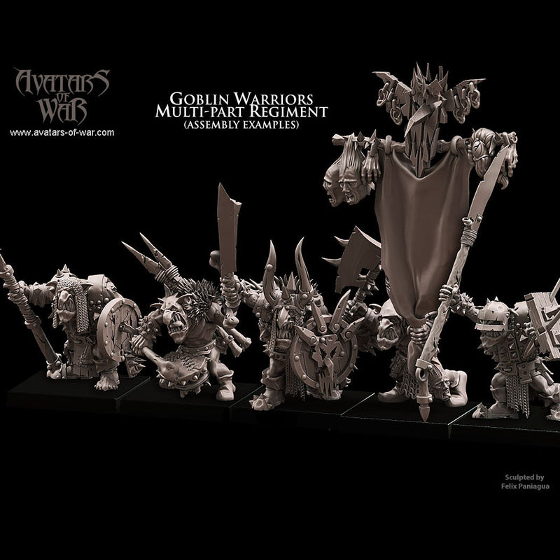 Goblin Warriors multi-part regiment (20 miniatures) - Only-Games