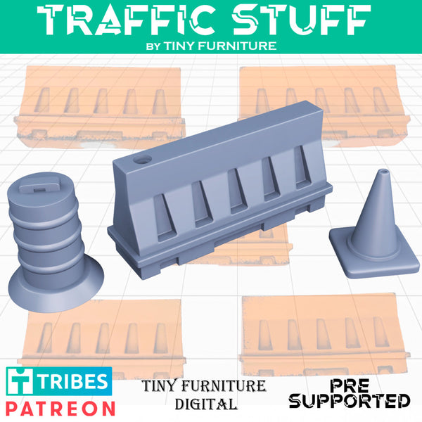 Traffic stuff (barriers, drums and cones) - Only-Games