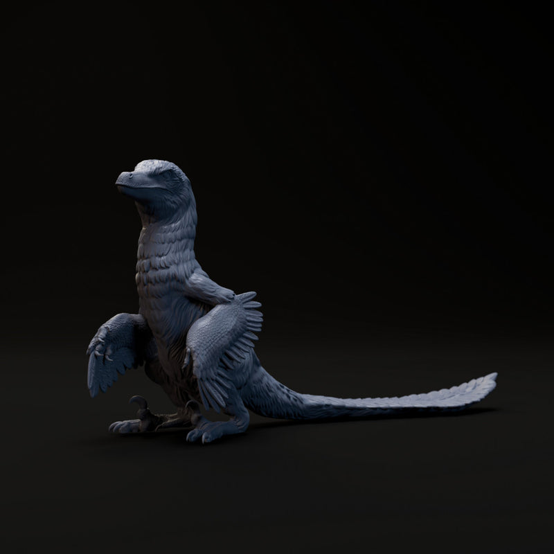 Velociraptor sitting 1-20 scale dinosaur - Only-Games