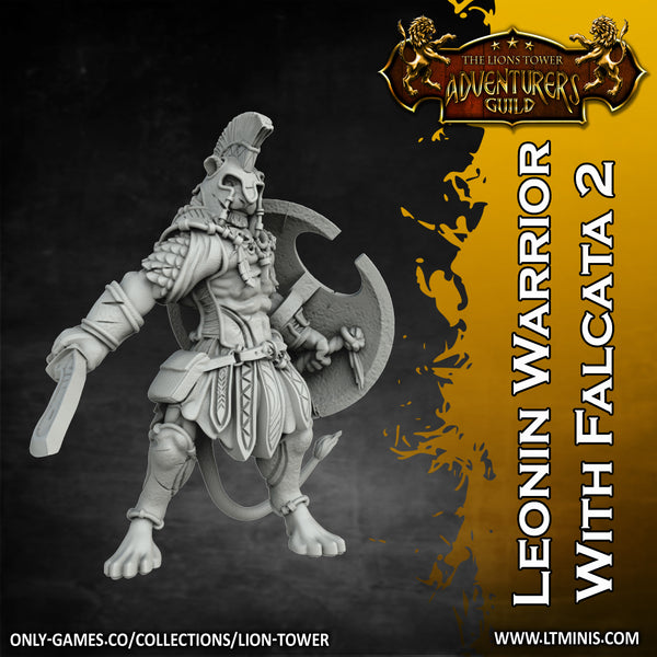 Leonin Warrior with Falcata 2 (32mm scale) - Only-Games