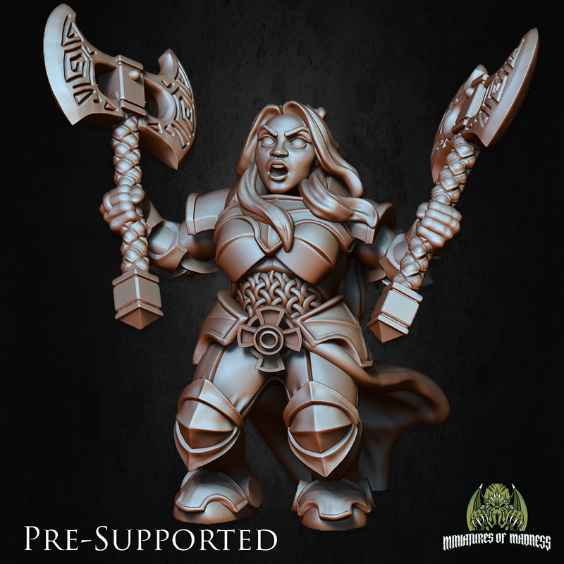 Ignes The Assoult [32mm Scale] Female Dwarf Fighter - Only-Games