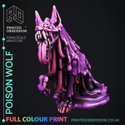 Poison Wolf - Elemental wolves - Pre-Coloured - 32mm Scale - Only-Games