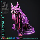 Poison Wolf - Elemental wolves - Pre-Coloured - 32mm Scale - Only-Games